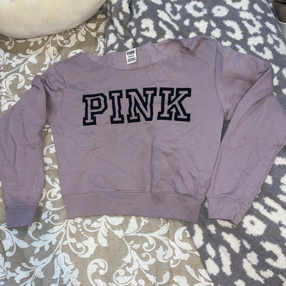 PINK off the shoulder sweatshirt